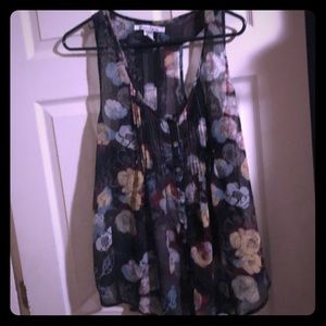 Henley style racer back tank